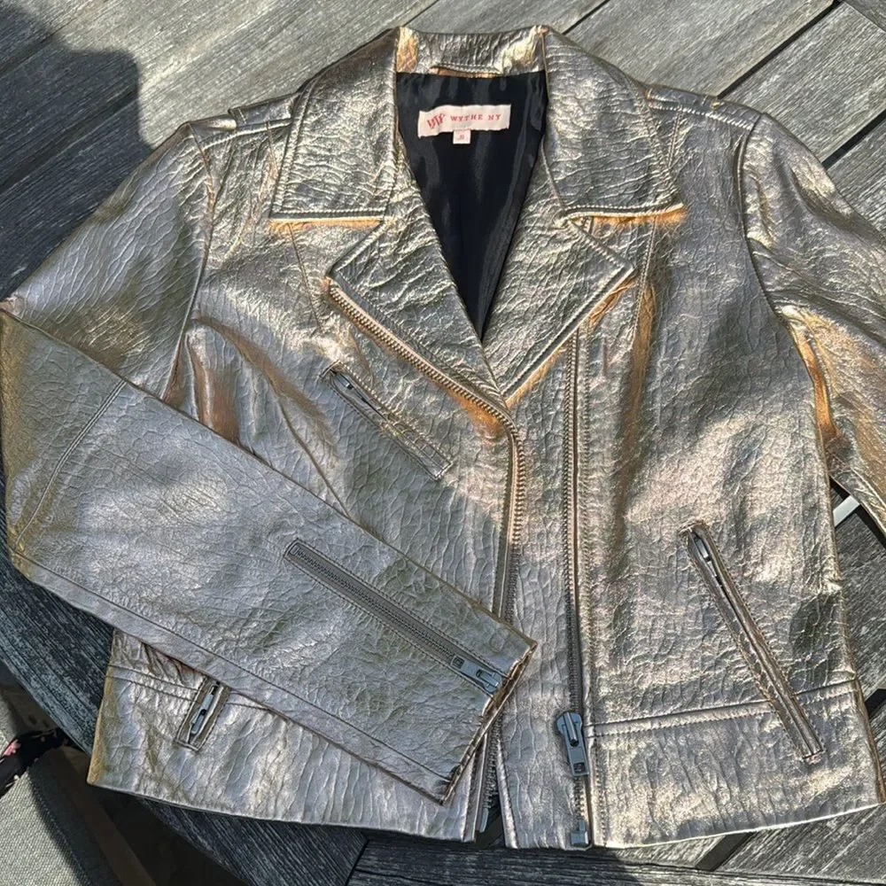 Wythe NYC Pink Metallic Gold Women's Jacket